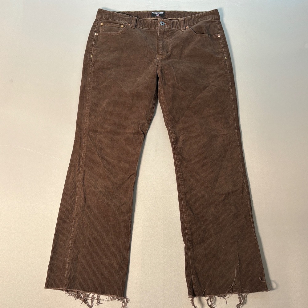 Polo Jeans Co Ralph Lauren Brown Corduroy Pants Frayed Hem 33x27 Men